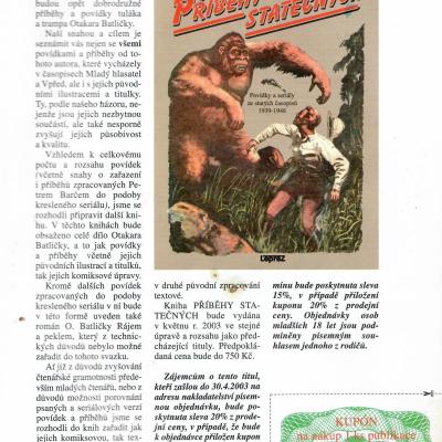 Batlička Příběhy statečných avers 2003