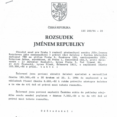 Čistecký Jiří Rozsudek I 14.11.1995