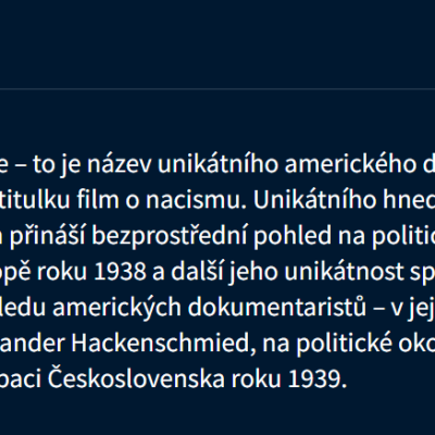 CRISSIS ČT 29.9.2025 obsah