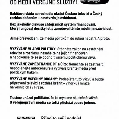 ČT demo Palachovo náměstí 22.4.2026