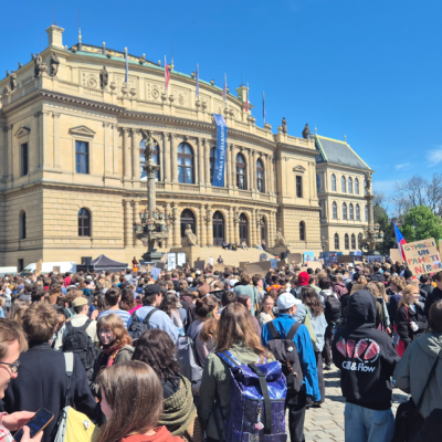 ČT Palachovo náměstí demo 22.4.2026