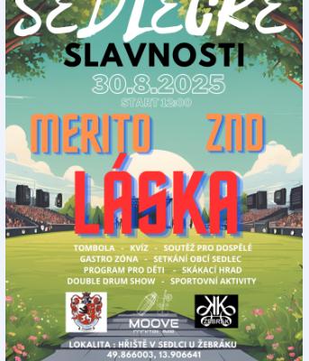 30.8.2025: 1. setkání Sedlců v obci Sedlec u Žebráku, mohlo být lepší