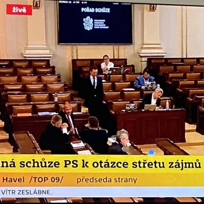 Sněmovna střet zájmů prázdno 6-2026