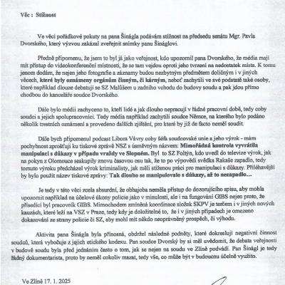 Stížnost Cielecký Šinágl Dvorský 17.1.2025