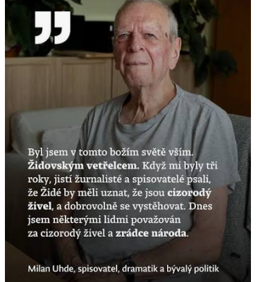 Milan Uhde slaví 90. let
