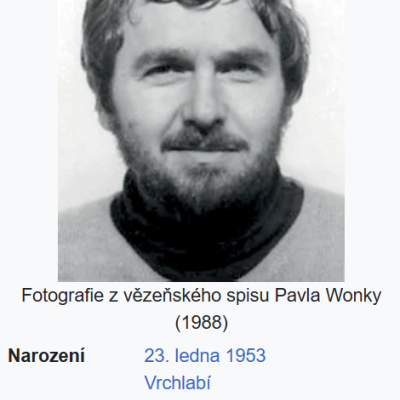 26. 4. 1988: Dnes před 37 lety zemřel v komunistickém vězení Pavel Wonka